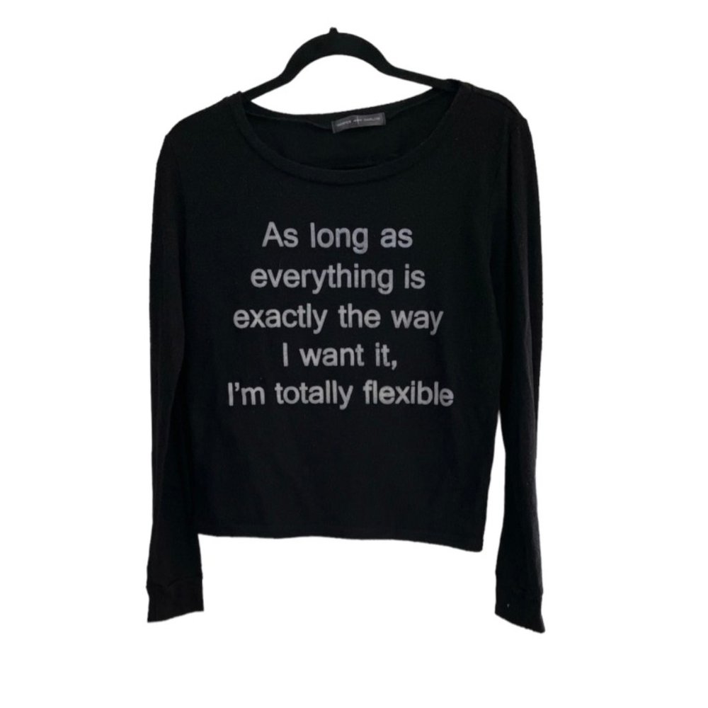 As Long As Everything...  Sweater- Ladies Small- Black